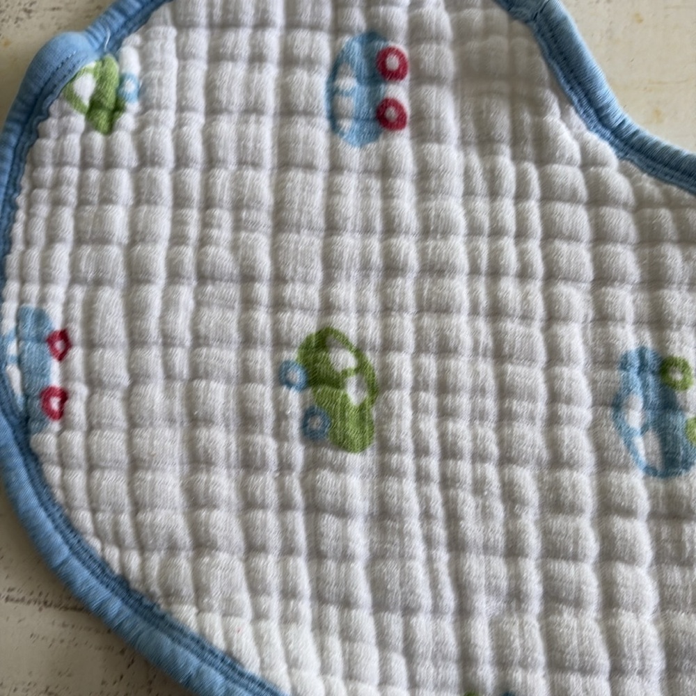 Aden Blue and White Large Bib - Picture 2 of 2
